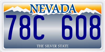 NV license plate 78C608