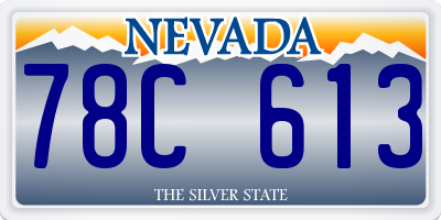 NV license plate 78C613