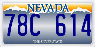 NV license plate 78C614