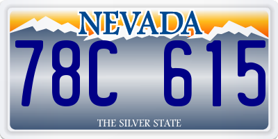 NV license plate 78C615