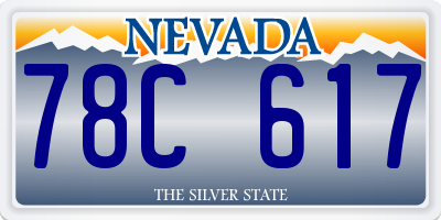 NV license plate 78C617