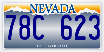 NV license plate 78C623