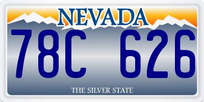 NV license plate 78C626