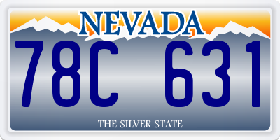 NV license plate 78C631