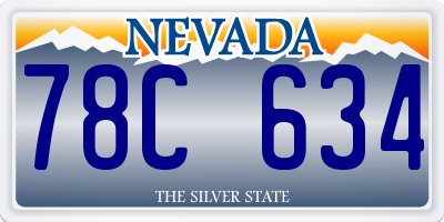 NV license plate 78C634