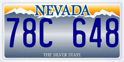 NV license plate 78C648