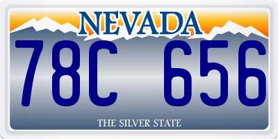 NV license plate 78C656