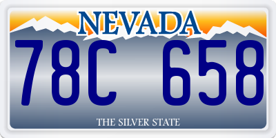 NV license plate 78C658