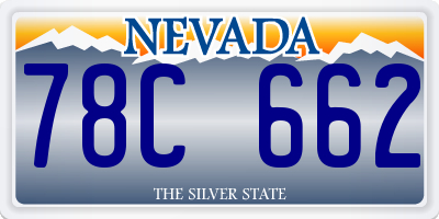 NV license plate 78C662