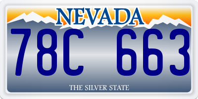 NV license plate 78C663