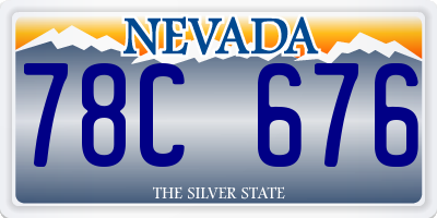 NV license plate 78C676