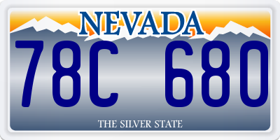 NV license plate 78C680