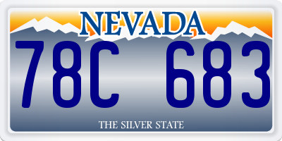 NV license plate 78C683