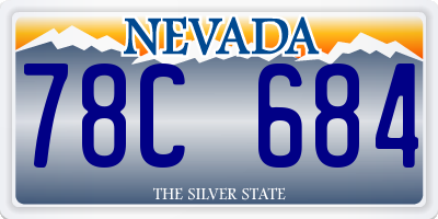 NV license plate 78C684