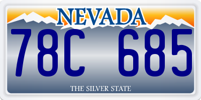 NV license plate 78C685