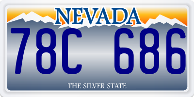 NV license plate 78C686