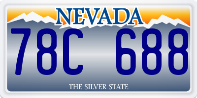 NV license plate 78C688