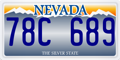 NV license plate 78C689