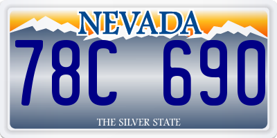 NV license plate 78C690