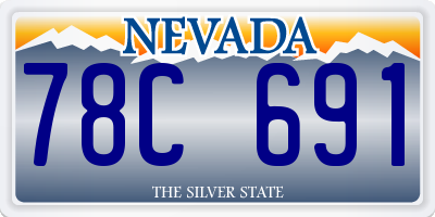 NV license plate 78C691