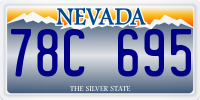 NV license plate 78C695