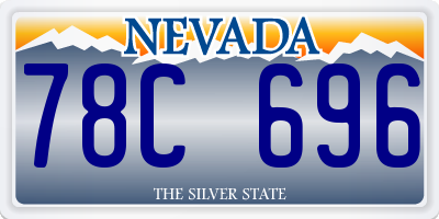 NV license plate 78C696