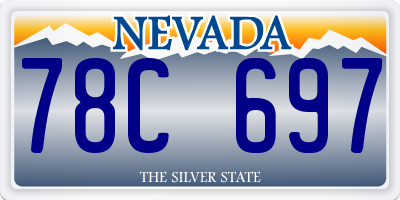 NV license plate 78C697