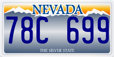 NV license plate 78C699