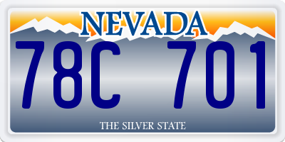 NV license plate 78C701
