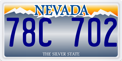 NV license plate 78C702