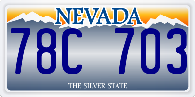 NV license plate 78C703