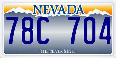 NV license plate 78C704