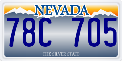 NV license plate 78C705