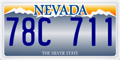 NV license plate 78C711