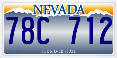 NV license plate 78C712