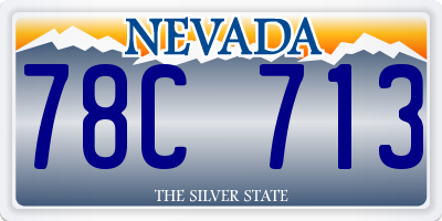 NV license plate 78C713