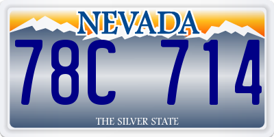 NV license plate 78C714