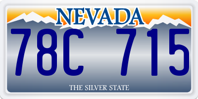 NV license plate 78C715