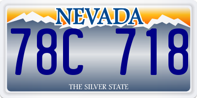 NV license plate 78C718