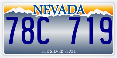 NV license plate 78C719