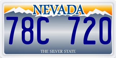 NV license plate 78C720