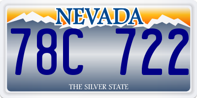 NV license plate 78C722