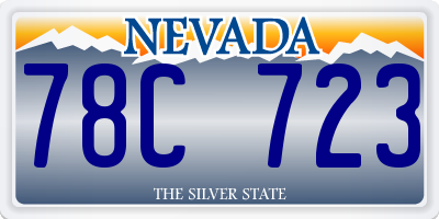 NV license plate 78C723