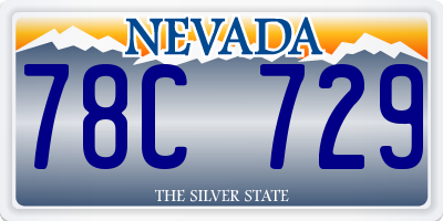 NV license plate 78C729