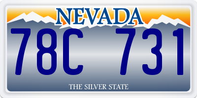 NV license plate 78C731