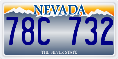 NV license plate 78C732