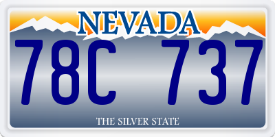 NV license plate 78C737