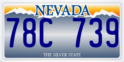 NV license plate 78C739