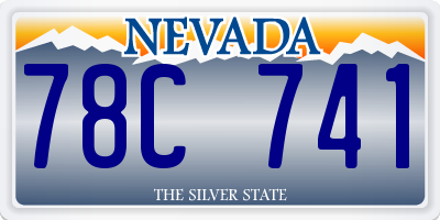 NV license plate 78C741