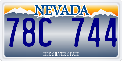 NV license plate 78C744